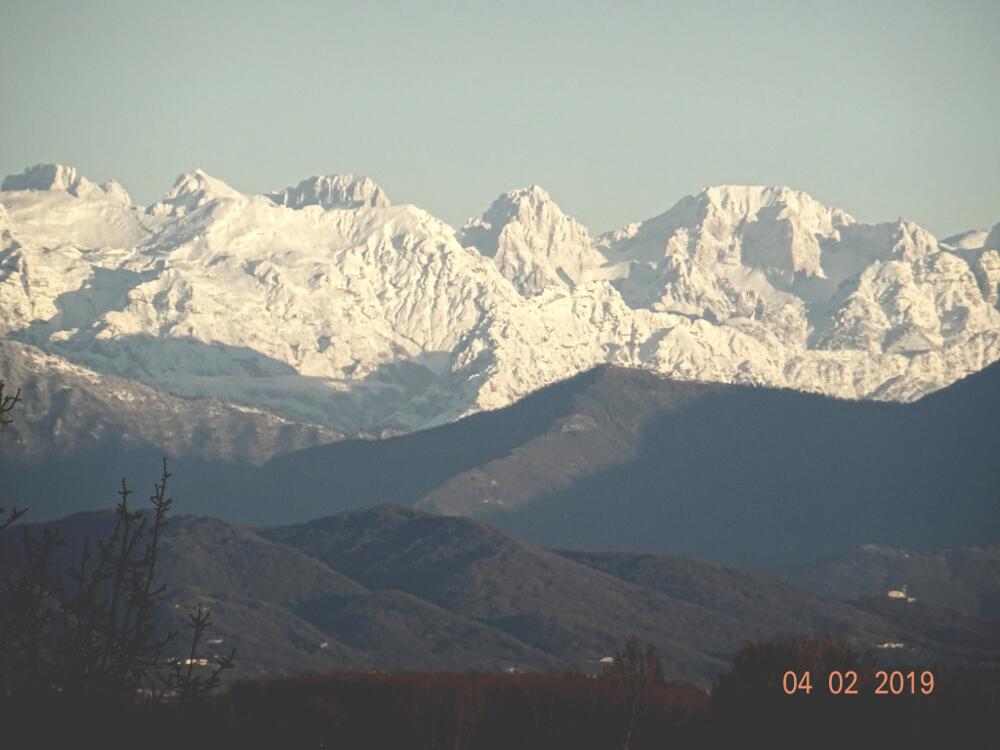 Da  sn a ds, Pale S.Martino m 3184 - Croda Granda  m 2849 - Marmolada m 3343 (in secondo piano) - Agner m 2872 - Civetta m 3220