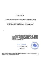 Statuto del Movimento Laicale Orionino