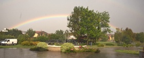 Parco con arcobaleno